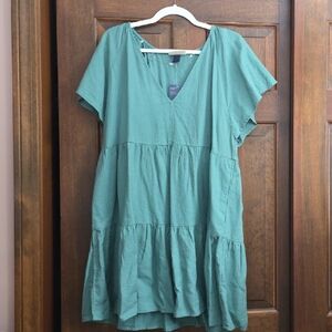 Flutter Sleeve Skater Dress